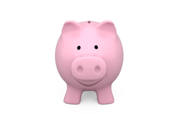 Digitally generated image of piggy bank