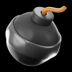 Premium Game bomb icon 3d rendering on isolated background