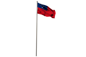 Flag of Samoa on pole