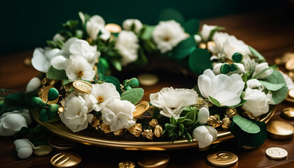 Obraz na płótnie Canvas Elegant vase showcases stunning springtime bouquet collection generated by AI