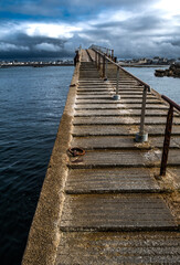 Bridge To Ferry Station At City Of Roscoff At The Finistere Atlantic Coast In Brittany, France