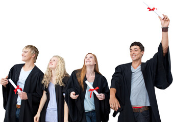 Group of people celebrating after Graduation