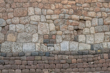 Stone wall background texture, Inca wall in Cuzco, Peru