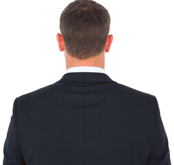  Businessman looking in front of him in suit
