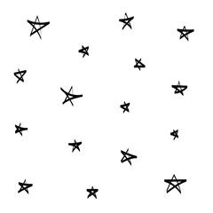 Hand Drawn Seamless Star Pattern