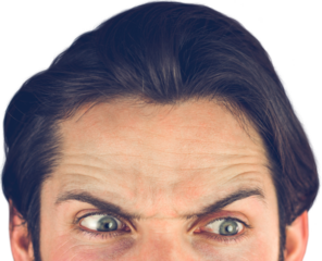 Cropped image of angry man