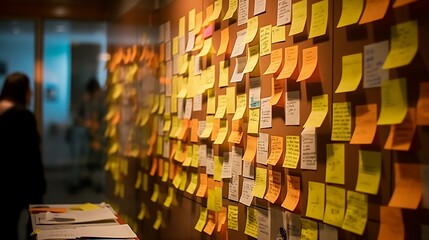 Wall of post-it notes

Created using generative AI