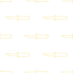 Digitally generated image of knife in yellow color