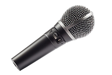 Microphone isolated transparent background. Generative AI
