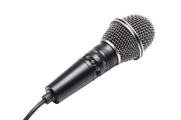 Microphone isolated transparent background. Generative AI