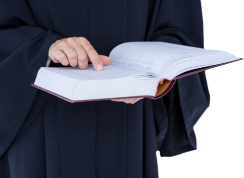  Happy handsome lawyer holding labor code