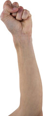 Cropped hand with clenched fist