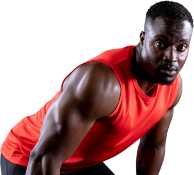 Athletic man after exercise - Powered by Adobe