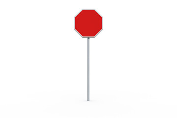 Hexagon road sign