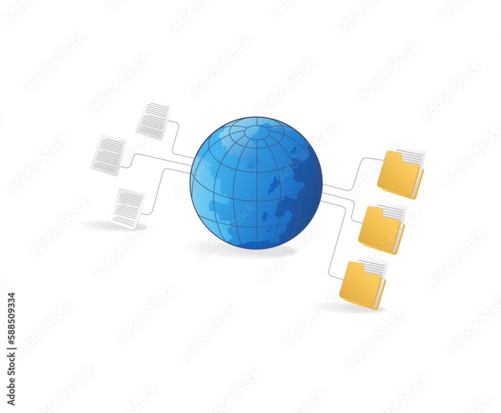 Poster Global network icon. Vector illustration. Eps 10 file. Global network concept.