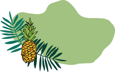 Illustration of pineapple fruit
