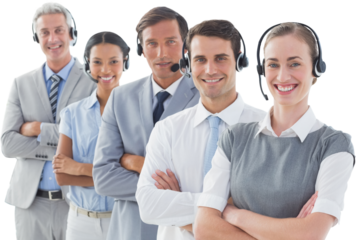 Portrait of call center executives