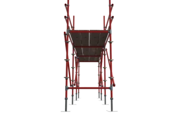 Rolgordijnen 3d illustration of diminishing red scaffolding © vectorfusionart