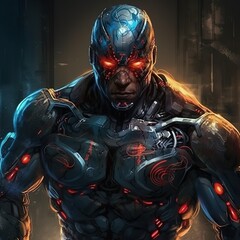 Future Cyberpunk Robot