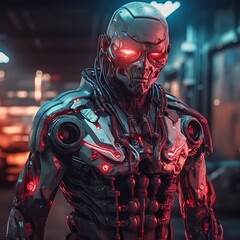 Future Cyberpunk Robot