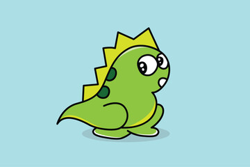 Dinosaur cartoon vector design for kids