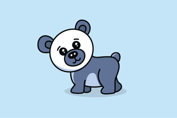 Panda cartoon vector design for kids