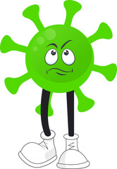 Cartoon virus character transparent illustration graphic
