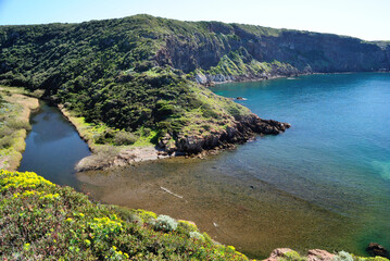 L'estuario del Rio Mannu sotto la Torre Foghe