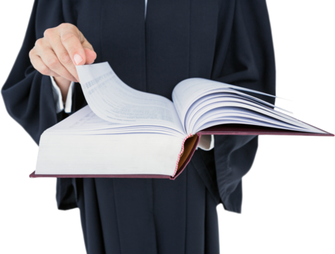  Happy handsome lawyer holding labor code