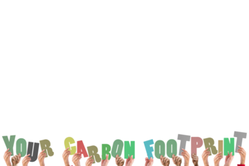 Cropped hands holding alphabets forming your carron foot