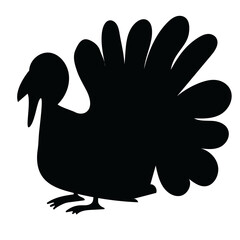 Silhouette of turkey bird