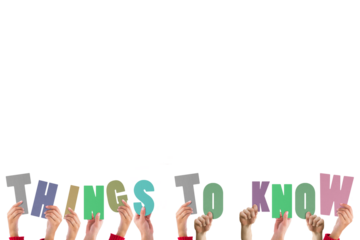 Hands holding up things to know