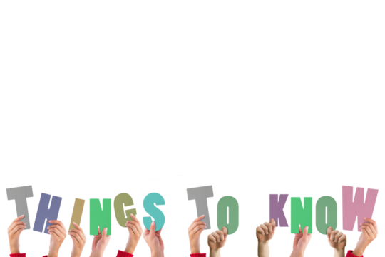 Hands holding up things to know