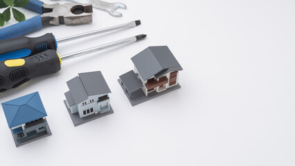 工具と模型の住宅｜住宅設備修理イメージ