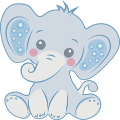 Cute elephant icon