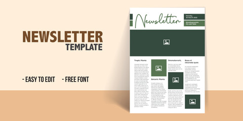Interior Plants Newsletter Layout 