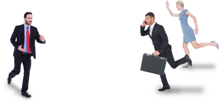 Composite image of business people