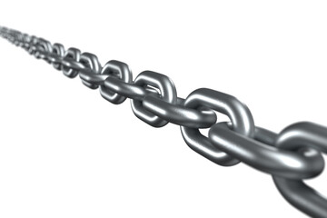 Obraz premium 3d image of shiny silver chain 