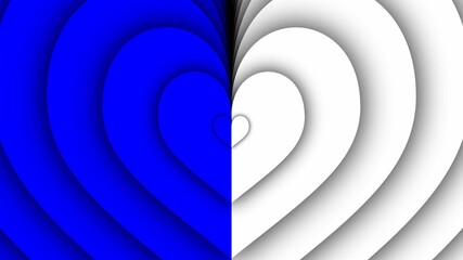 Heart shape in two colors