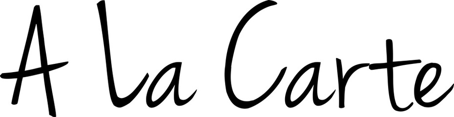 Black color A La Carte text