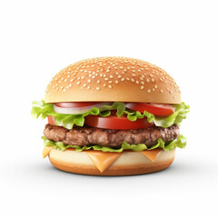 Burger isolated image on white background