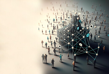 People communication. Internet communication.  Banner. Generative AI