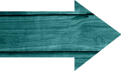 Digital image of turquoise colored wooden arrow 