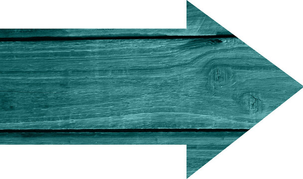 Digital image of turquoise colored wooden arrow 