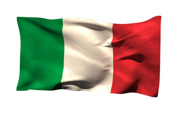 Flag of Italy flag waving in wind