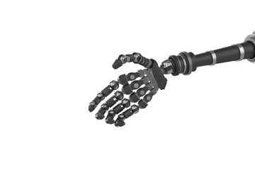 Black color robot hand