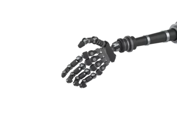 Foto auf Acrylglas Black color robot hand © vectorfusionart