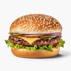 Burger isolated image on white background