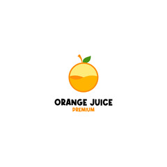 Vector orange fruit logo design concept illustration idea