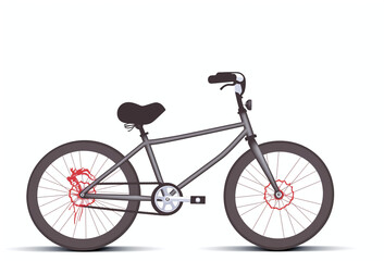 Bicycle illustration on white background